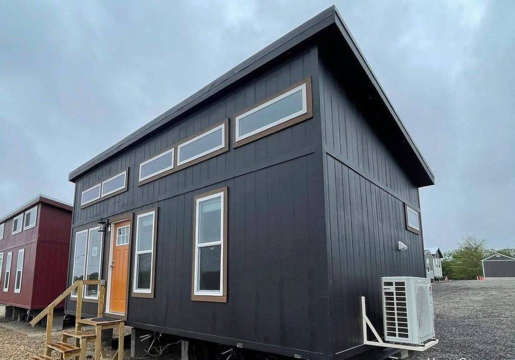 The Cardinal Lofted tiny home exterior