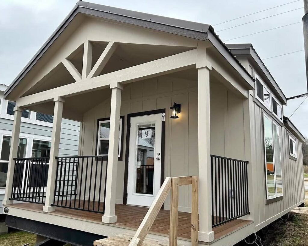 The Cardinal tiny home exterior